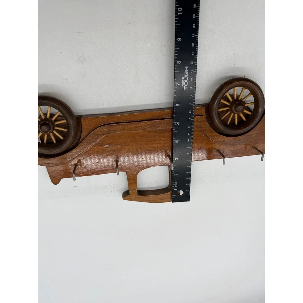 Vintage Wooden Antique Truck Wall Key Rack 5 Hook‎ Entryway Organizer